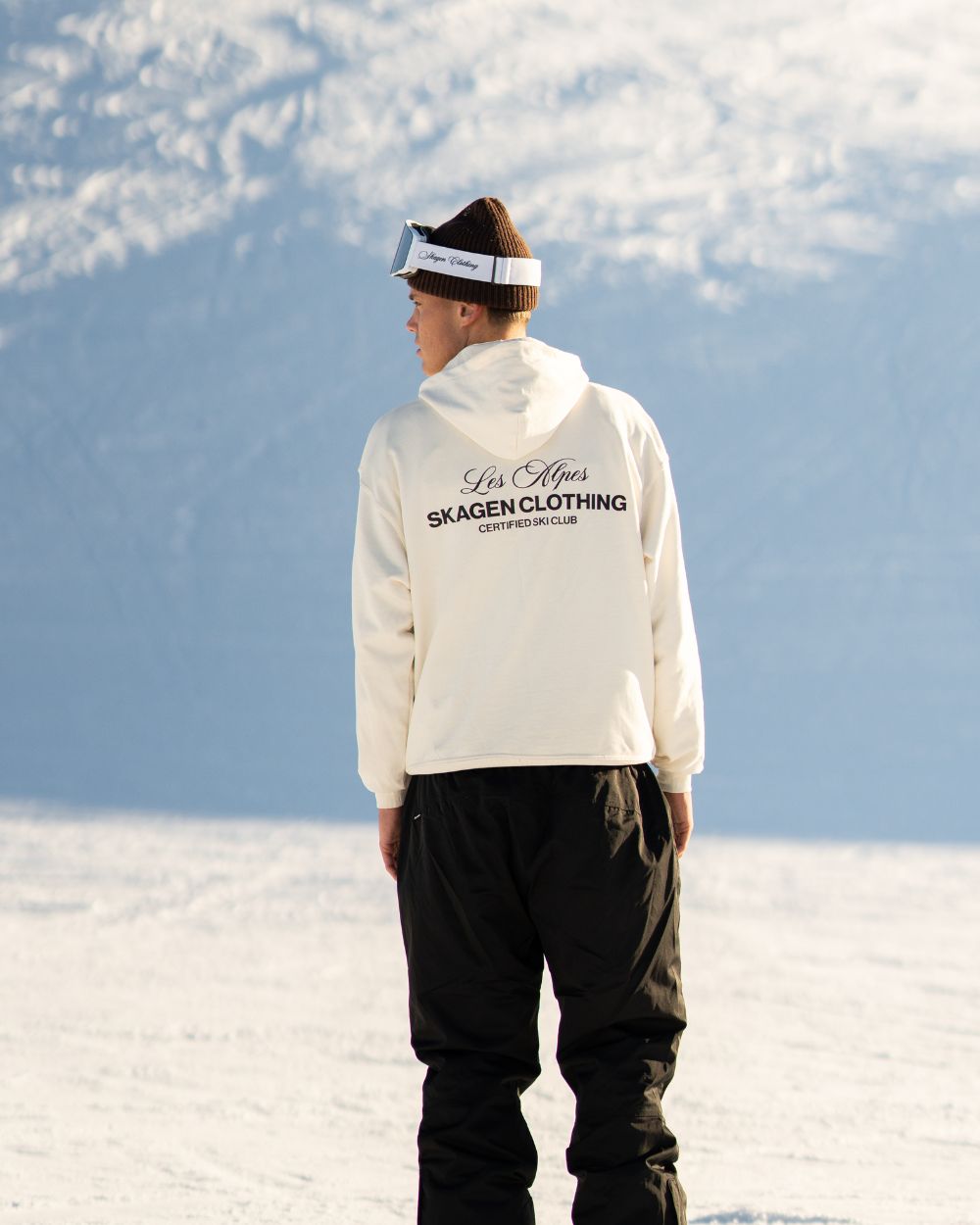 Certified Ski Club Hoodie Cream white